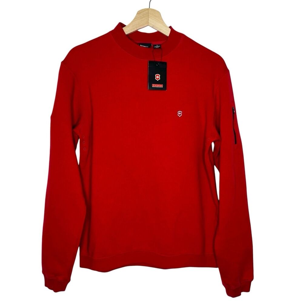Vintage Victorinox Swiss Army Knife Red Sweatshirt Size Small NWT